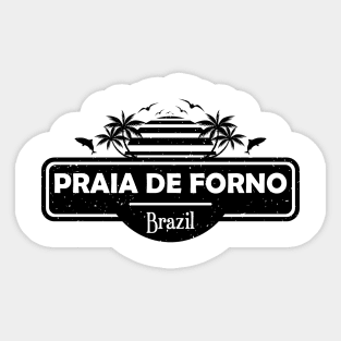 Praia de Forno Beach Brazil, Palm Trees Sunset Summer Sticker